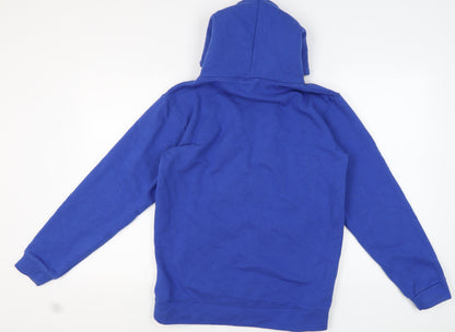 Mens UK Size S Pull & Bear Blue Pullover Hoodie