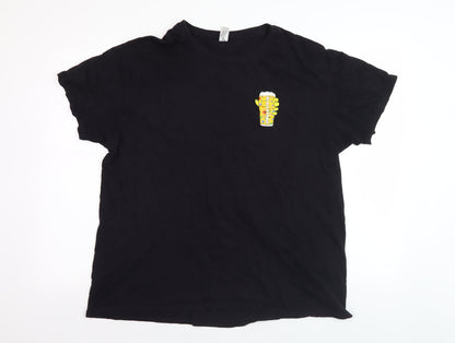 Sol's Men's Black XL Beer Graphic T-Shirt