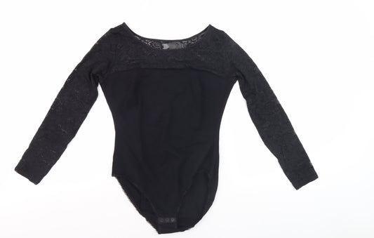Marks and Spencer Women's Black Lace Bodysuit Size 16