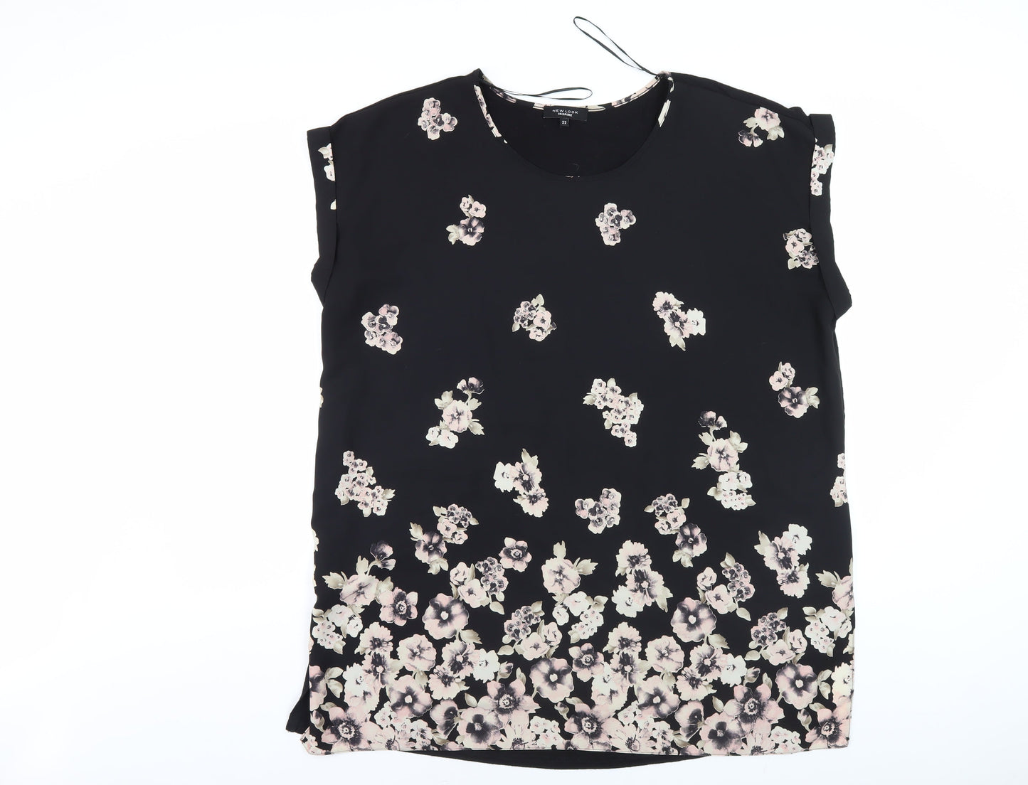 New Look Women's Black Floral Sleeveless Top