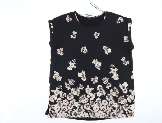 New Look Women's Black Floral Sleeveless Top