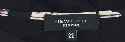 New Look Women's Black Floral Sleeveless Top