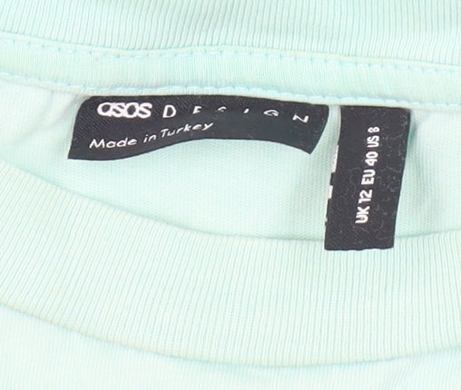 Unisex Adults UK Size 12 ASOS DESIGN Blue Basic T-Shirt