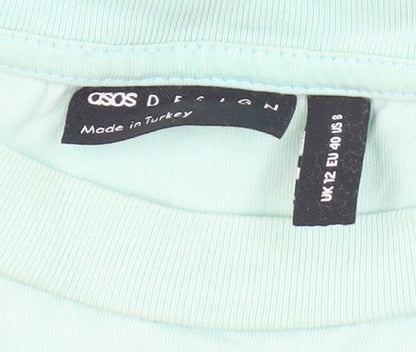 Unisex Adults UK Size 12 ASOS DESIGN Blue Basic T-Shirt