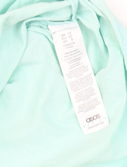 Unisex Adults UK Size 12 ASOS DESIGN Blue Basic T-Shirt