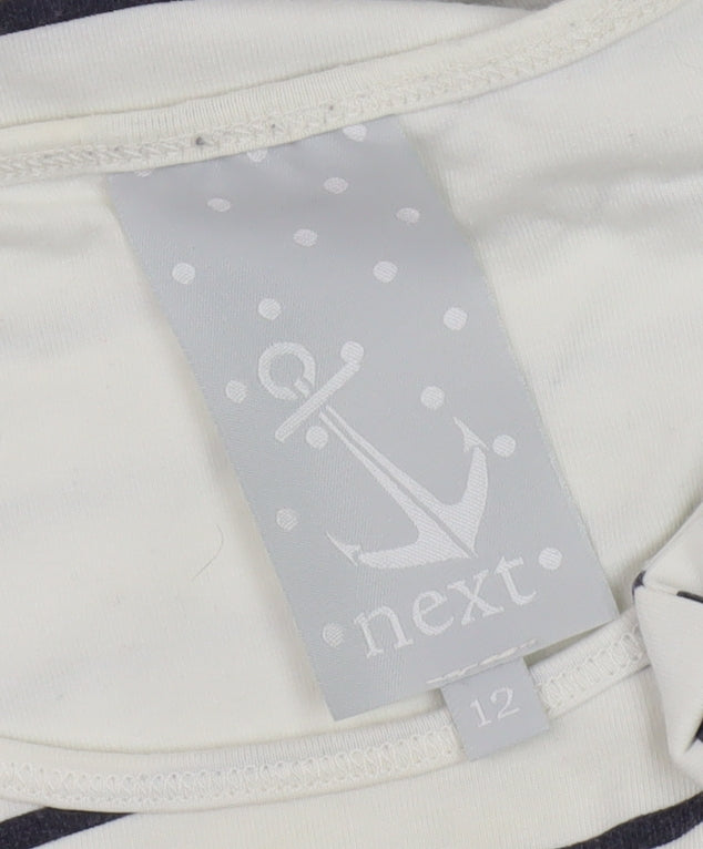 Womens UK Size 12 NEXT White Basic T-Shirt