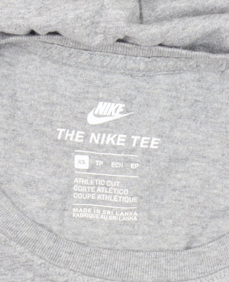 Nike Men’s Grey Athletic Fit Crew Neck T-Shirt