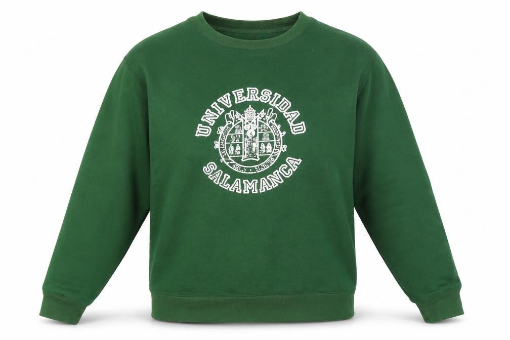 Front view of Valento Green Sweatshirt unisex m graphic print pullover