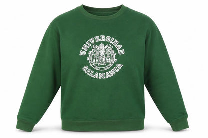 Front view of Valento Green Sweatshirt unisex m graphic print pullover