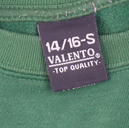Valento Green Sweatshirt Unisex M Graphic Print Pullover