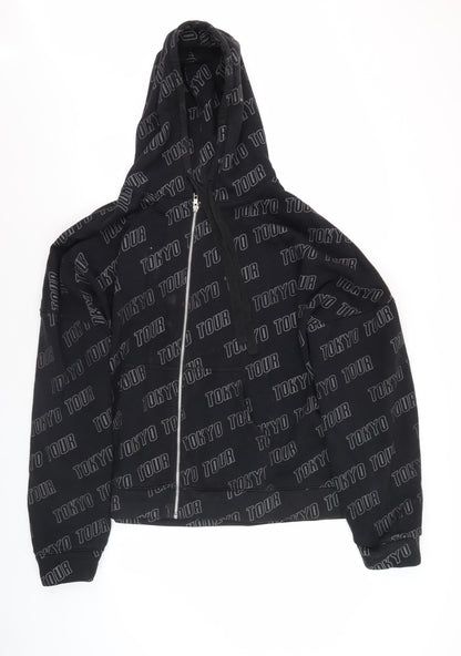 Mens UK Size L Motel Black Hooded