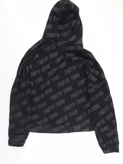 Mens UK Size L Motel Black Hooded
