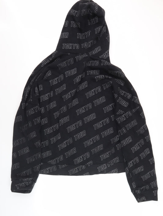 Mens UK Size L Motel Black Hooded