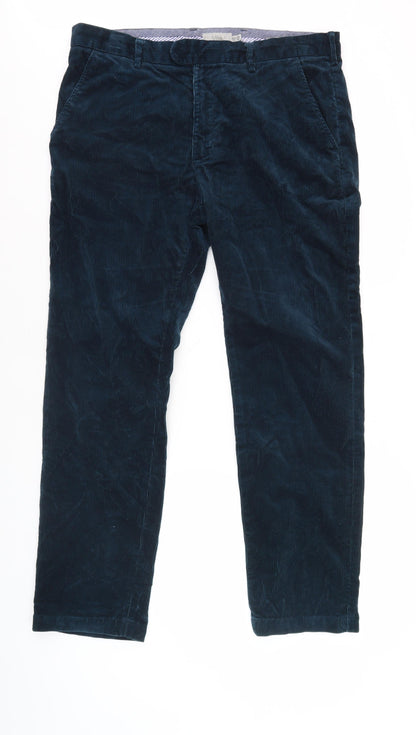 Marks and Spencer Men's Blue Corduroy Trousers M