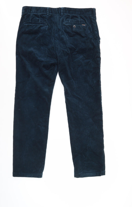 Marks and Spencer Men's Blue Corduroy Trousers M