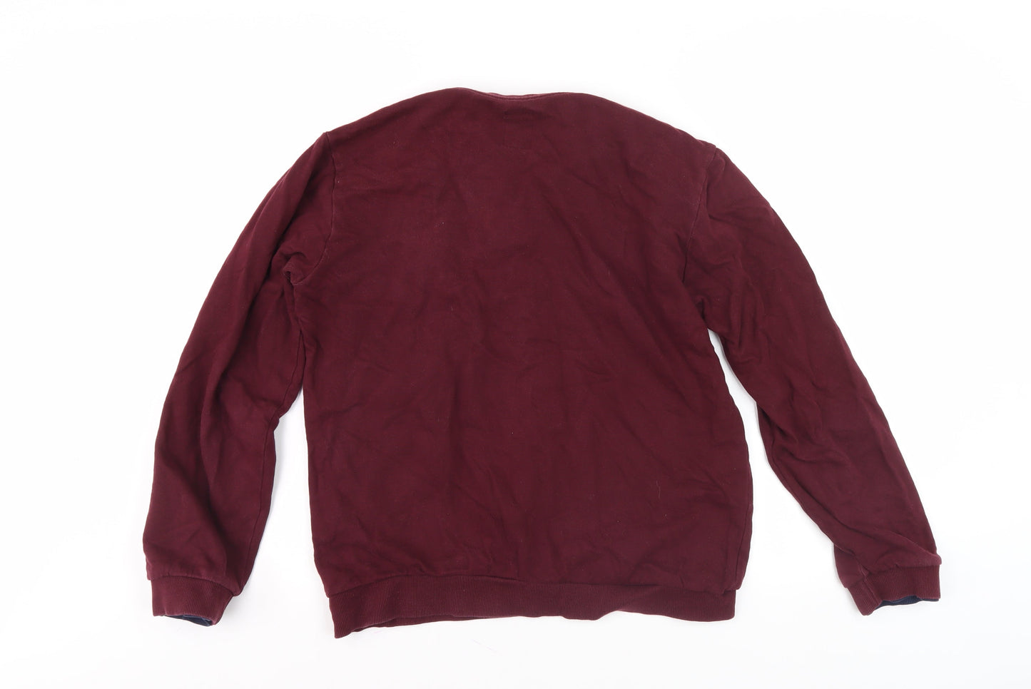 Y&F Boys Red Sweatshirt 13-14 Years with Chest Zip Accent