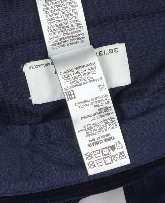 Marks and Spencer Men's Blue Corduroy Trousers