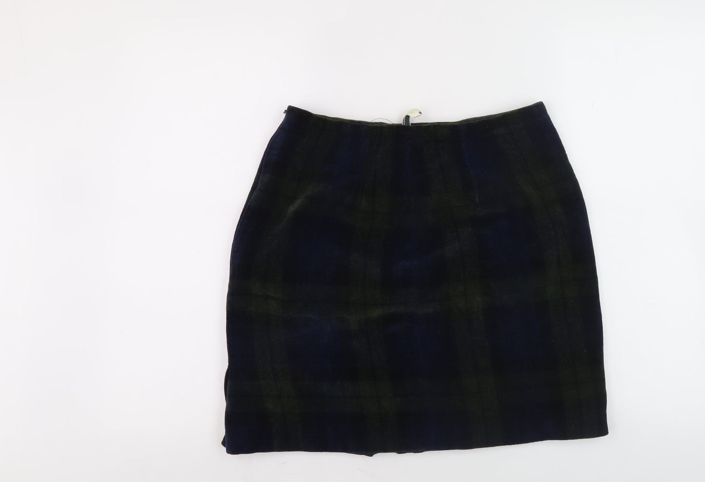 Kaliko Women's Multicoloured Plaid Wool Pencil Skirt Size 16