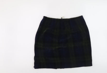 Kaliko Women's Multicoloured Plaid Wool Pencil Skirt Size 16