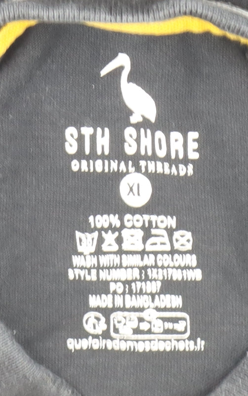 STH SHORE Men's Black Polo XL Cotton Short Sleeve