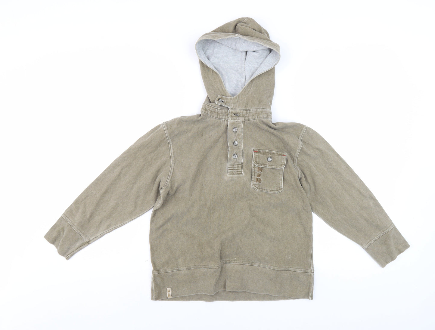 Rocha John Rocha Boys Brown Hoodie 8-9 Years Henley Style