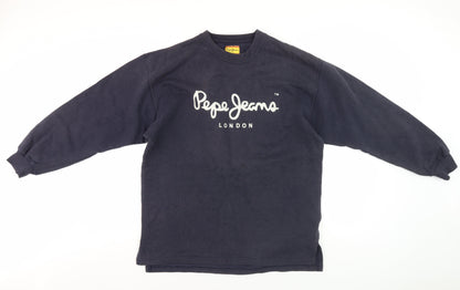 Mens UK Size M Pepe Jeans Black Pullover Sweatshirt