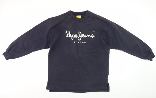 Mens UK Size M Pepe Jeans Black Pullover Sweatshirt
