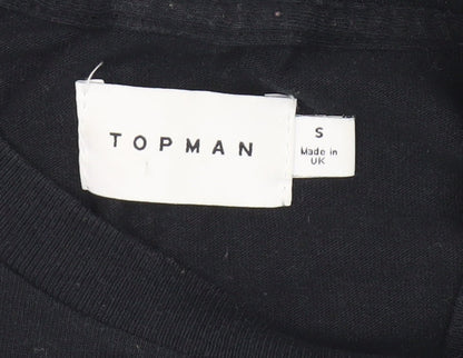 Topman Men's Black Small Space Graphic T-Shirt