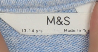 Marks and Spencer Girls Blue Hoodie 13-14 Years