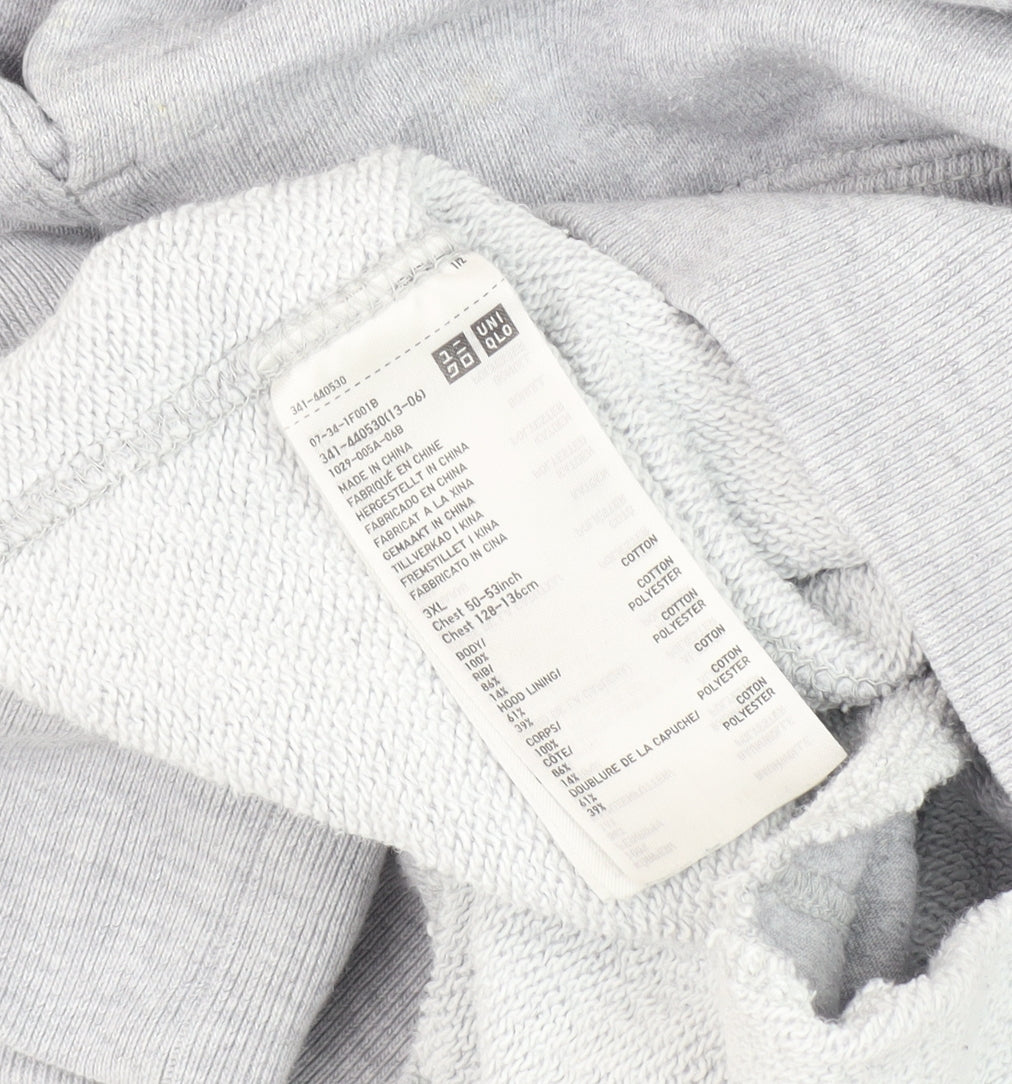 Uniqlo Men's Grey 3XL Pullover Hoodie