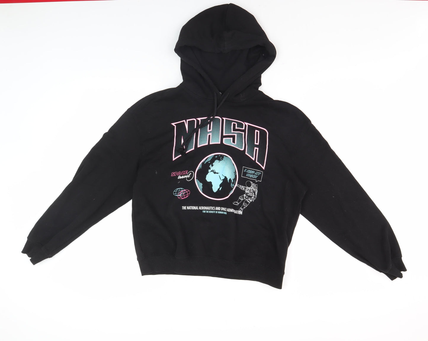 Unisex Adults UK Size M H&M Black Pullover Hoodie