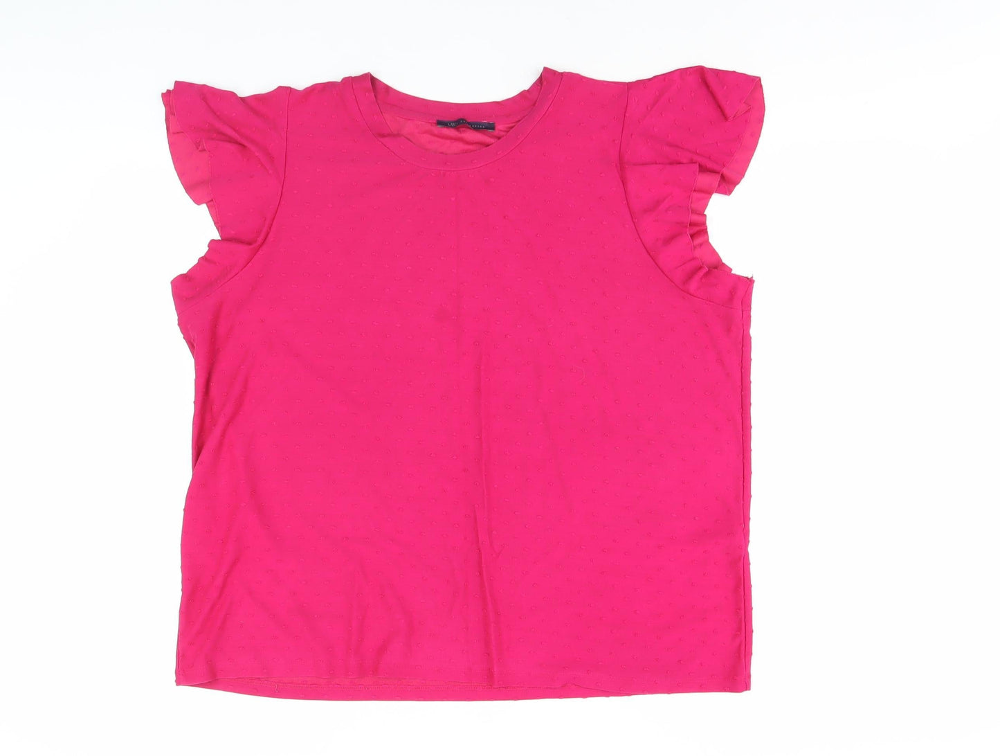 Womens UK Size 24 Marks and Spencer Pink Basic T-Shirt