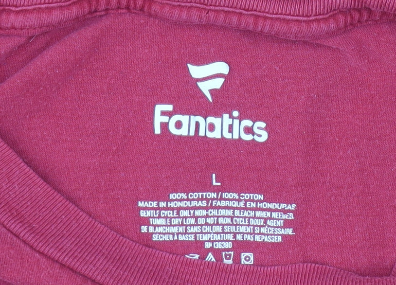 Mens UK Size L Fanatics Red  T-Shirt