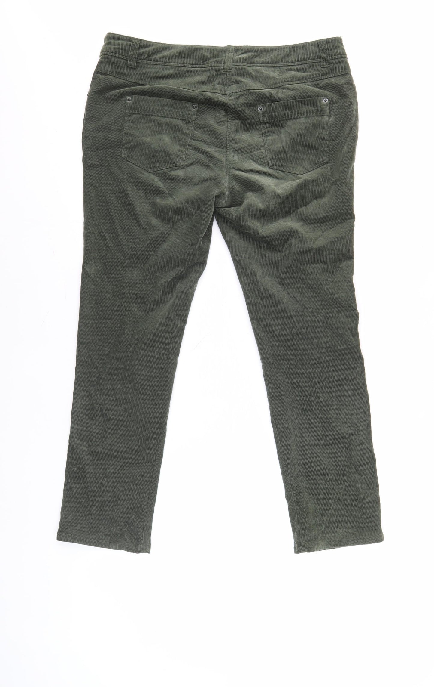 Monsoon Green Corduroy Trousers, Size 12, Unisex