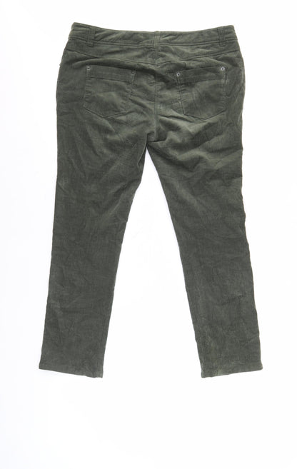 Monsoon Green Corduroy Trousers, Size 12, Unisex
