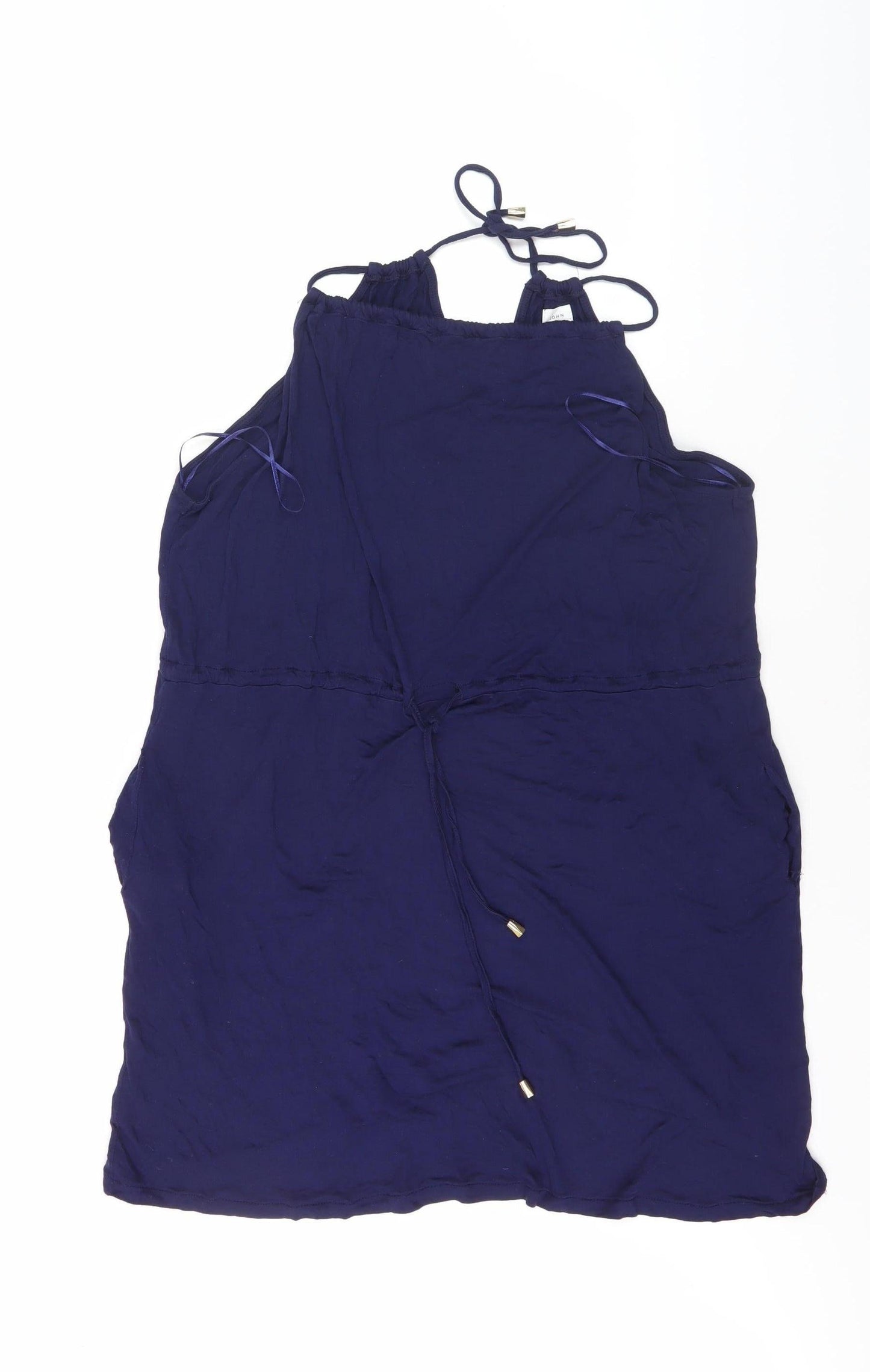 John Lewis Women's Blue Halter Tank Top L Casual