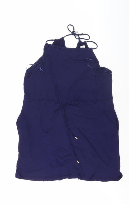 John Lewis Women's Blue Halter Tank Top L Casual