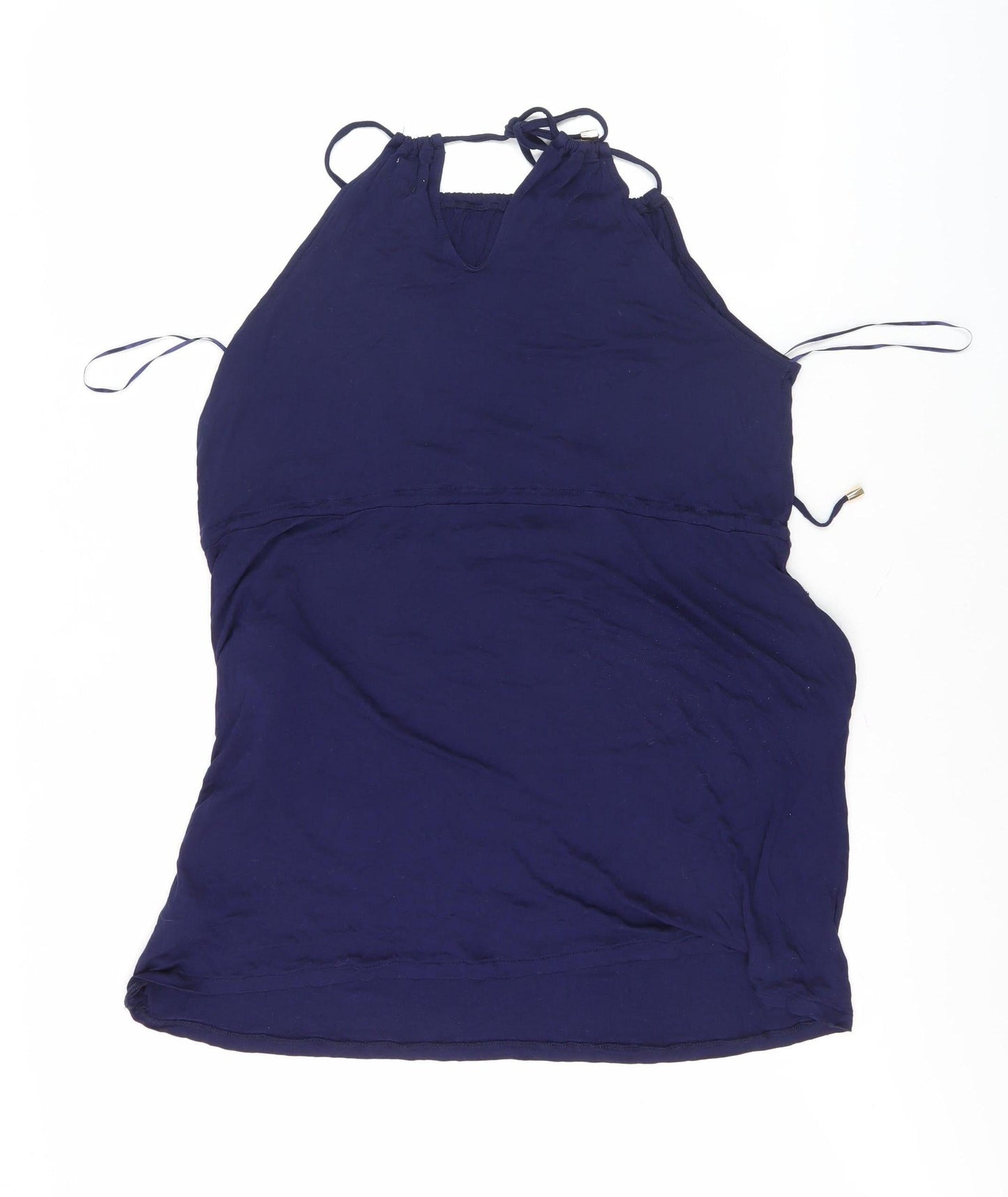 John Lewis Women's Blue Halter Tank Top L Casual