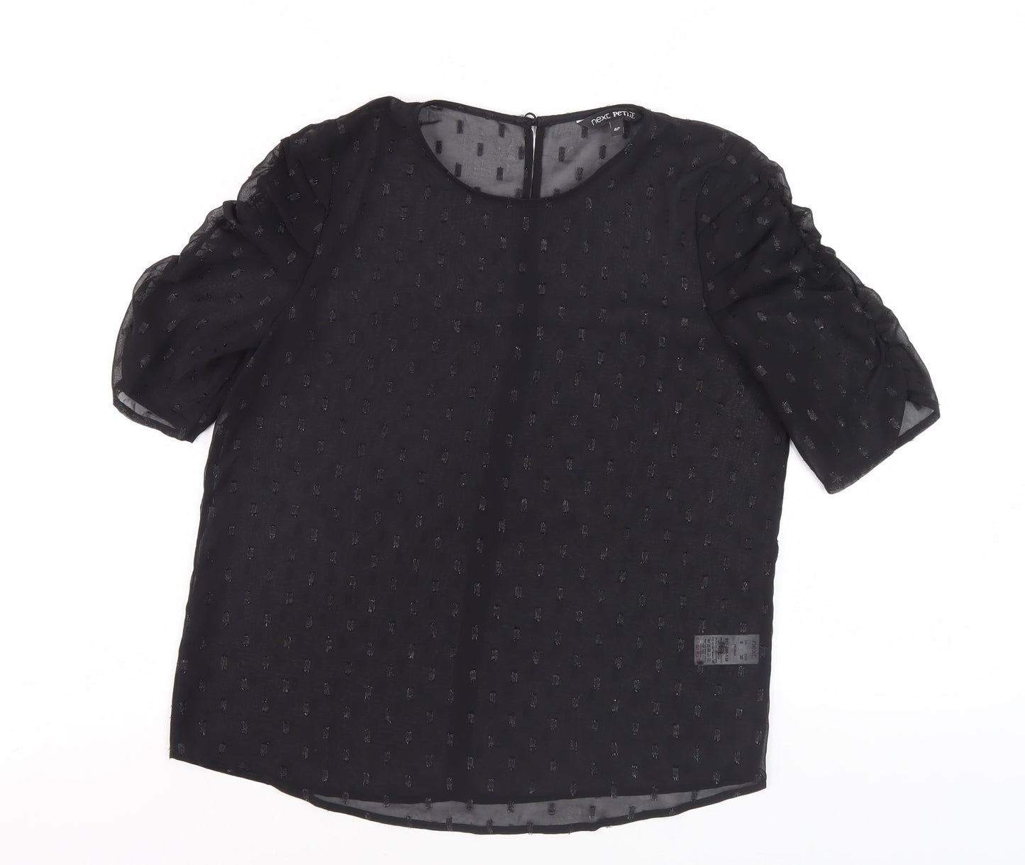 Womens UK Size 8 NEXT Black Basic Blouse