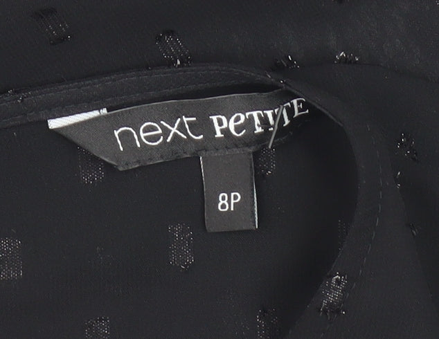 Womens UK Size 8 NEXT Black Basic Blouse