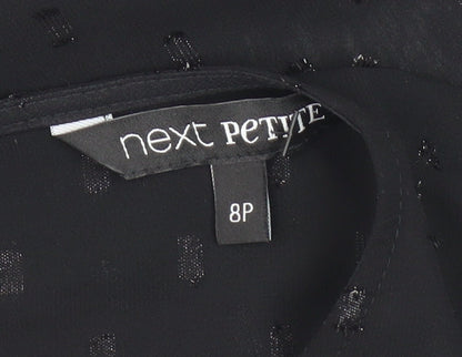 Womens UK Size 8 NEXT Black Basic Blouse