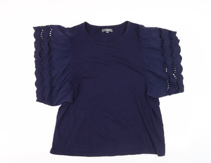 Womens UK Size 16 Studio Blue Basic T-Shirt