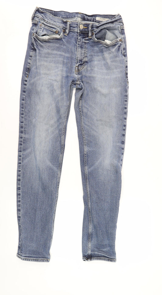 Marks and Spencer Men's Blue Straight Jeans 32/31