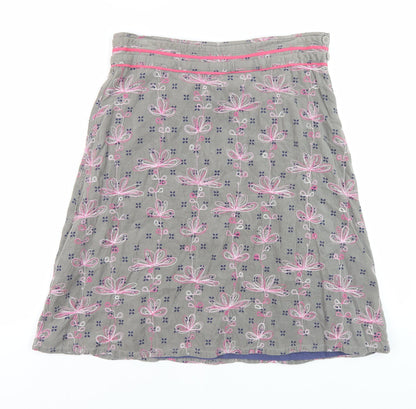 Womens UK Size 10 White Stuff A-Line Chambray Skirt
