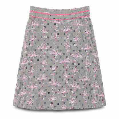 Womens UK Size 10 White Stuff A-Line Chambray Skirt