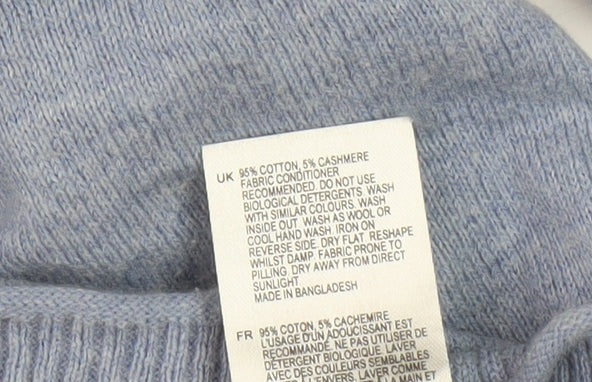 White Stuff Men's Blue V-Neck Pullover Jumper M