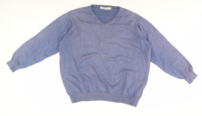 The Golf Co Men's Blue XL V-Neck Pullover Jumper