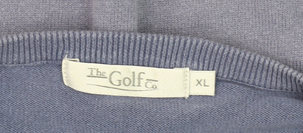 The Golf Co Men's Blue XL V-Neck Pullover Jumper