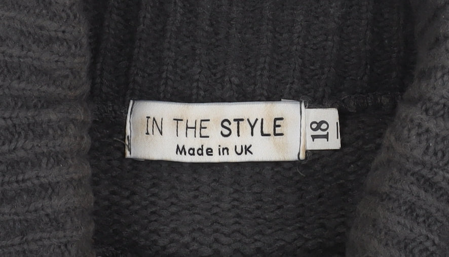 Womens UK Size 18 In the Style Multicoloured Pullover Jumper
