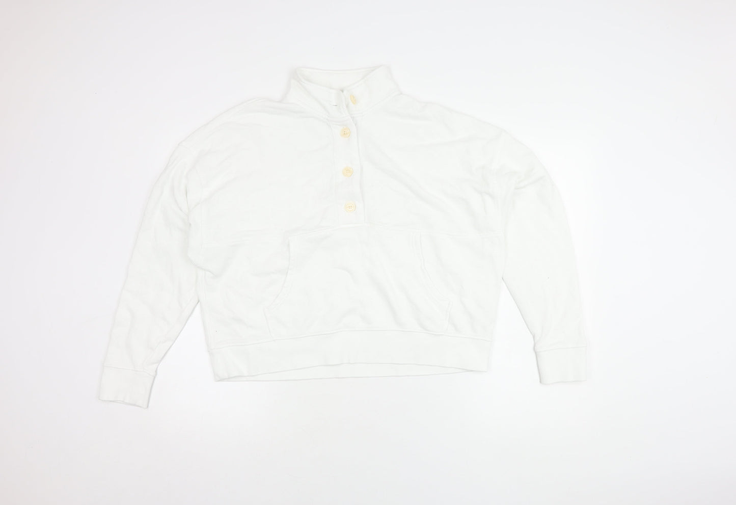 Aerie Women's White Henley Sweatshirt, Size S, Casual